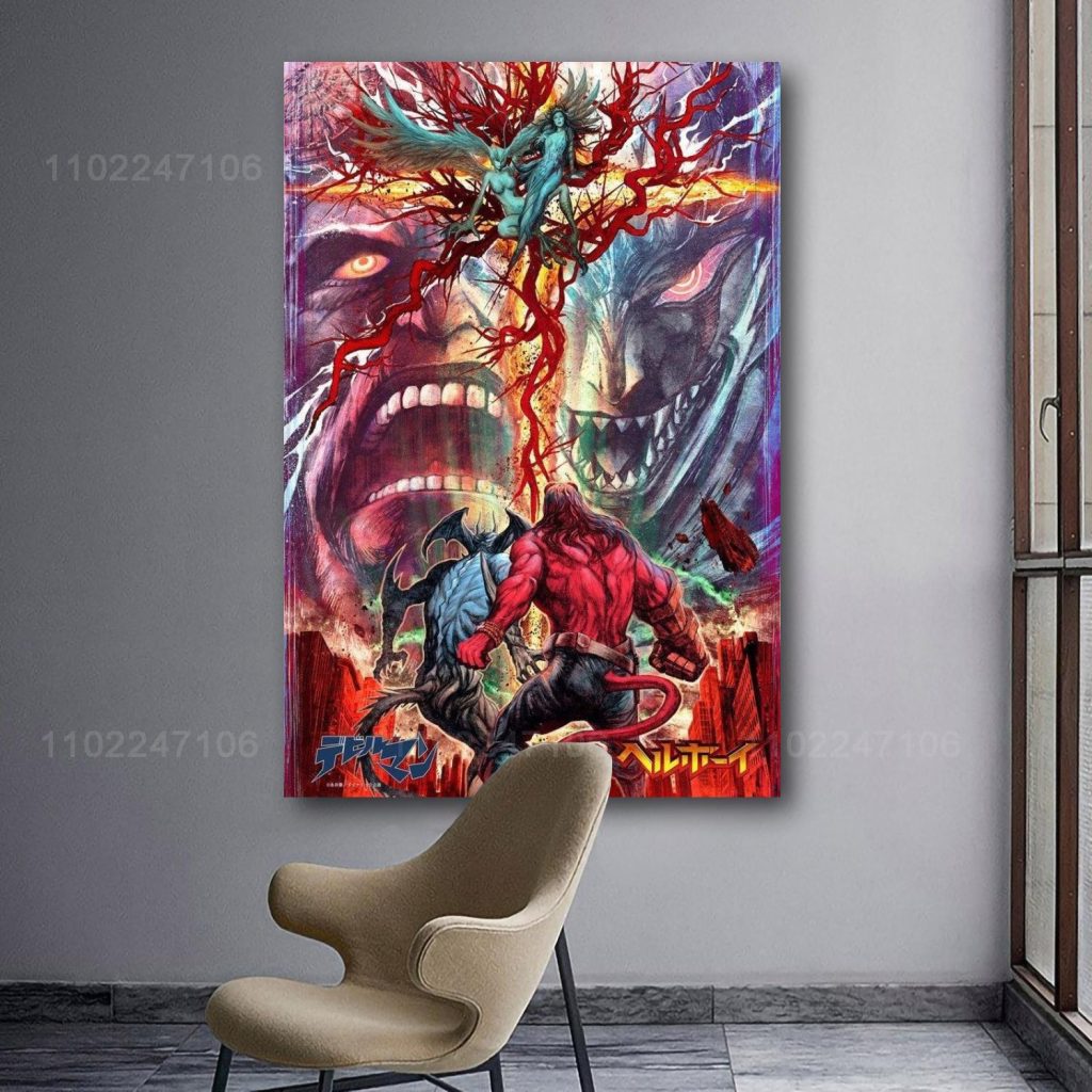 devilman crybaby cartoon 24x36 Decorative Canvas Posters Room Bar Cafe Decor Gift Print Art Wall Paintings 4 - Devil May Cry Store