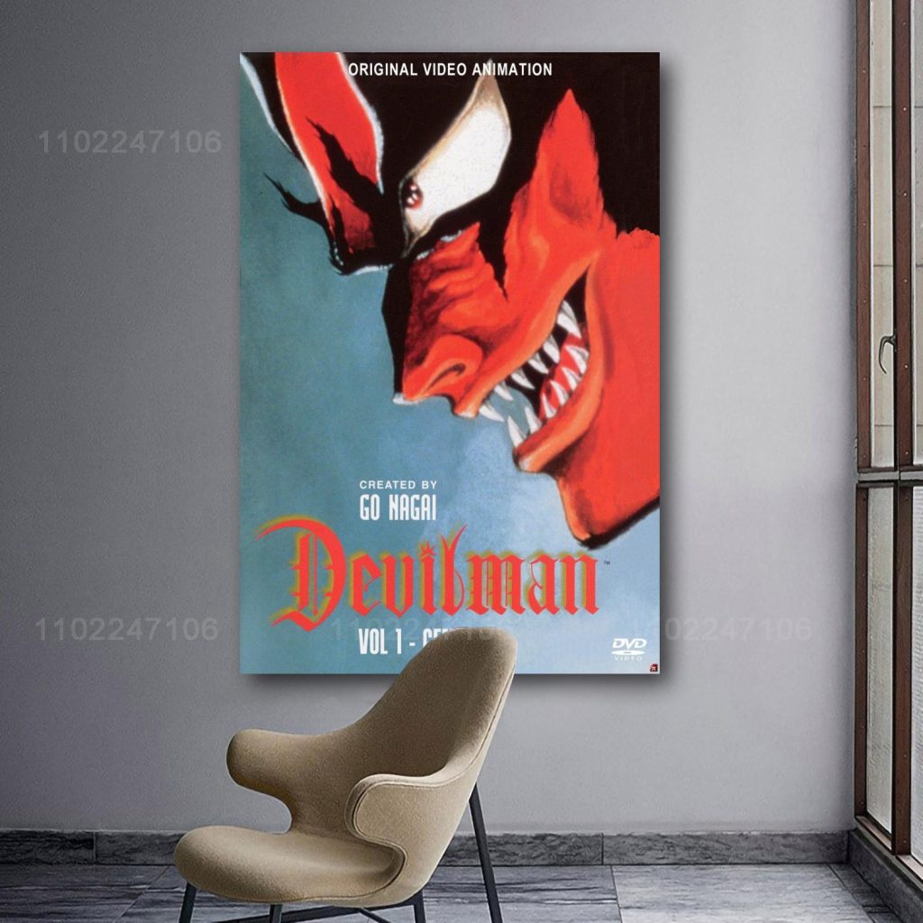 devilman crybaby cartoon 24x36 Decorative Canvas Posters Room Bar Cafe Decor Gift Print Art Wall Paintings 5 - Devil May Cry Store