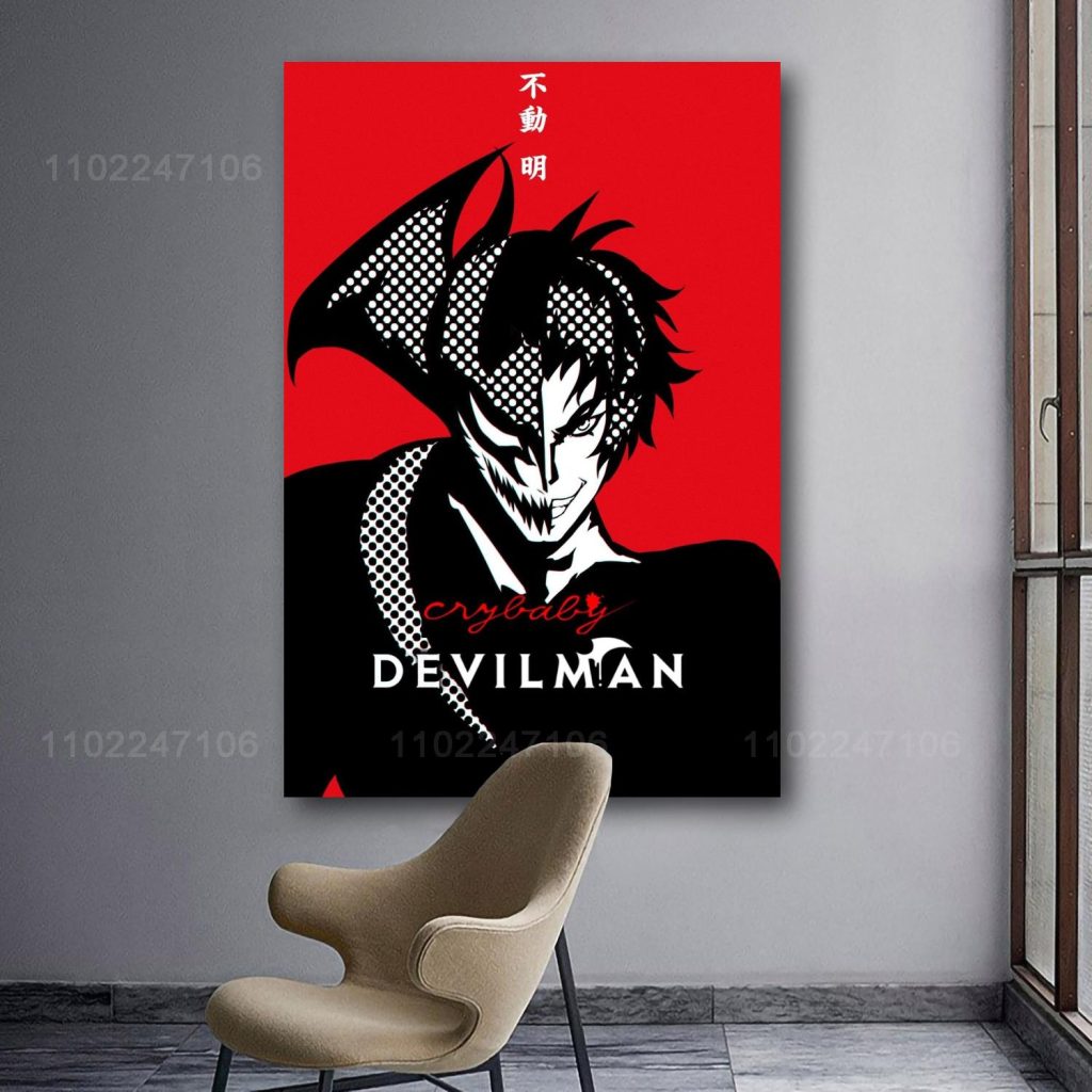 devilman crybaby cartoon 24x36 Decorative Canvas Posters Room Bar Cafe Decor Gift Print Art Wall Paintings 9 - Devil May Cry Store