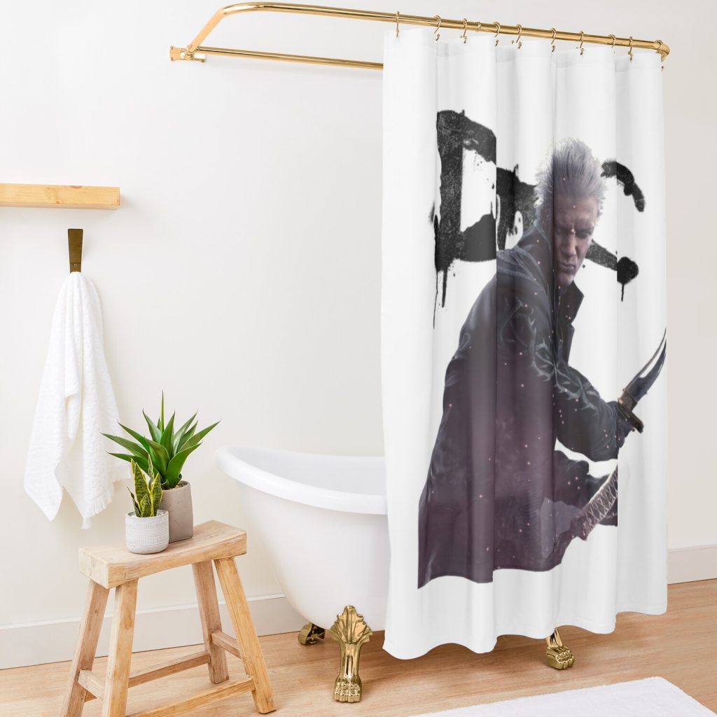 Devil May Cry - Vergil Shower Curtain Official Devil May Cry Merch