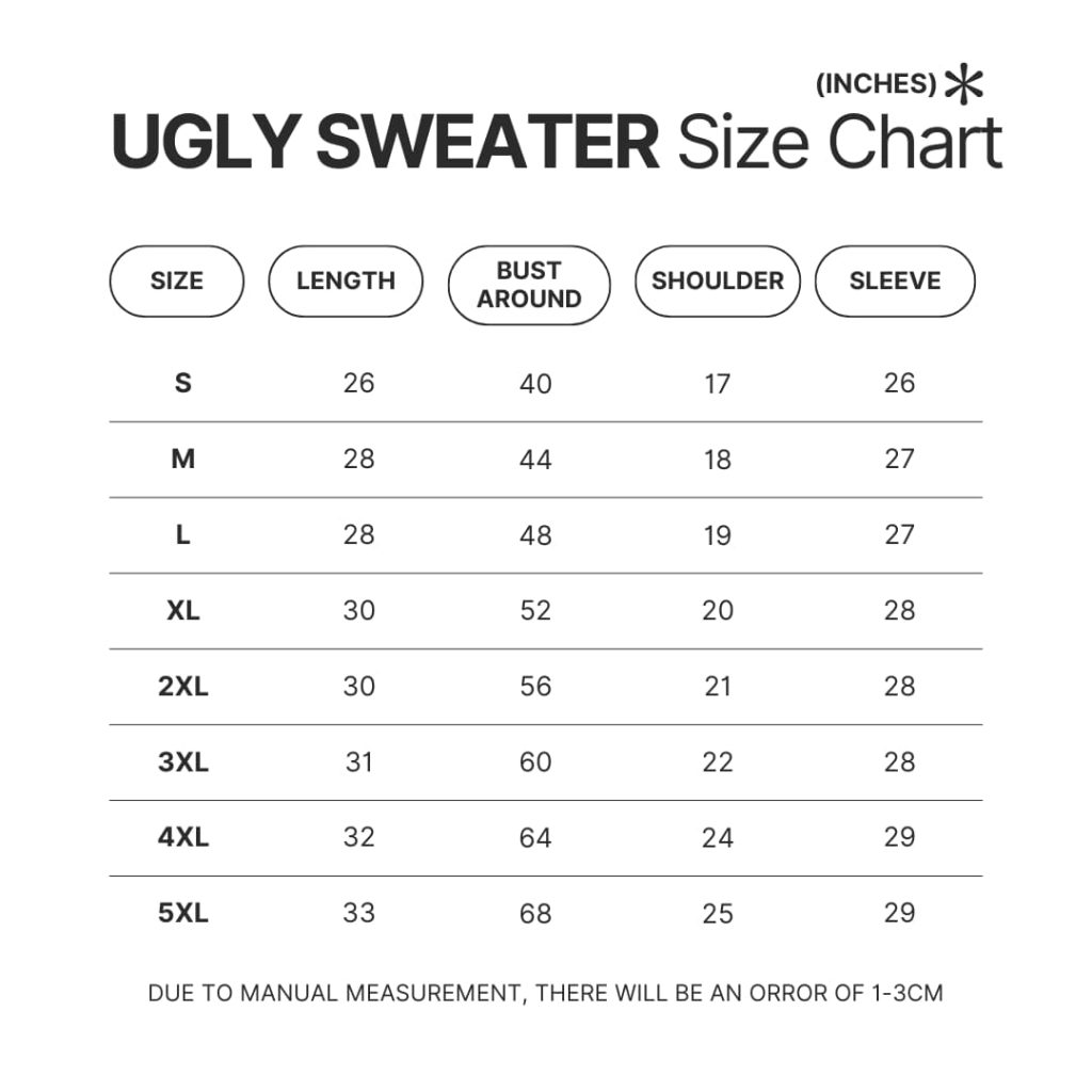 Ugly Sweater Size Chart - Devil May Cry Store